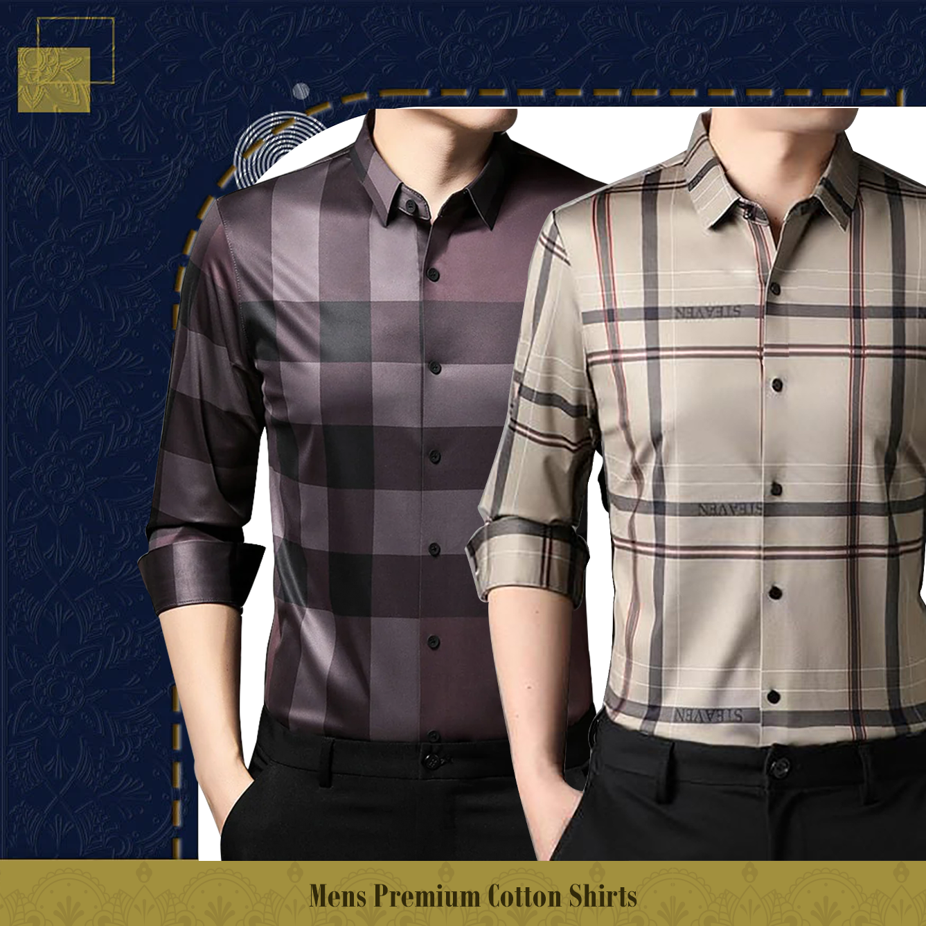 Full Sleeve Cotton Check Shirt (BB 2+ CREAM)
