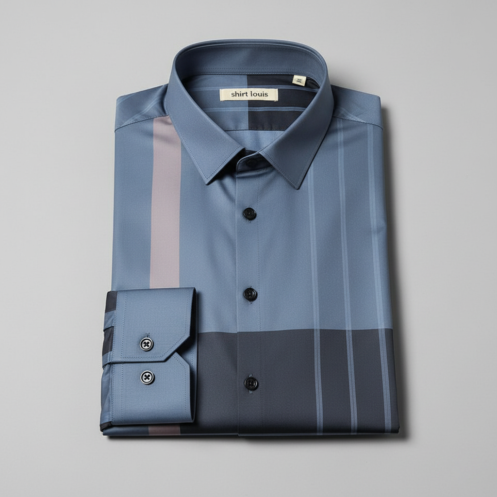 Pastel Harmony Full Sleeve Cotton Check Shirt (D GREY)