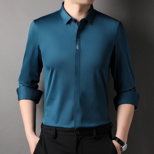 Premium Men's Solid Shirts (Solid Light Green + Solid Royal Blue)