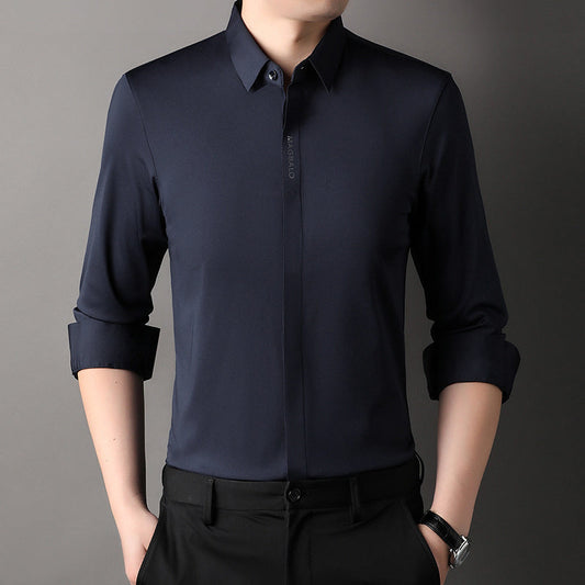 Premium Men's Solid Shirts (Solid Light Green + Solid Navy Blue)
