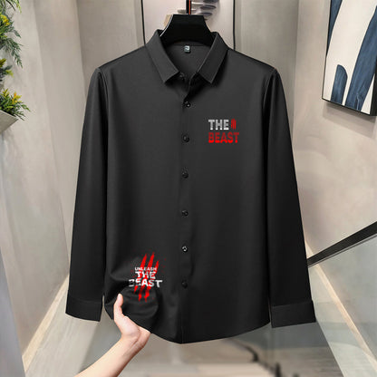 Luxury Design Black Printed Cotton Shirt (NP-02)