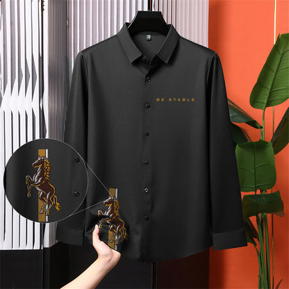 Luxury Design Black Printed Cotton Shirt (PR-02)