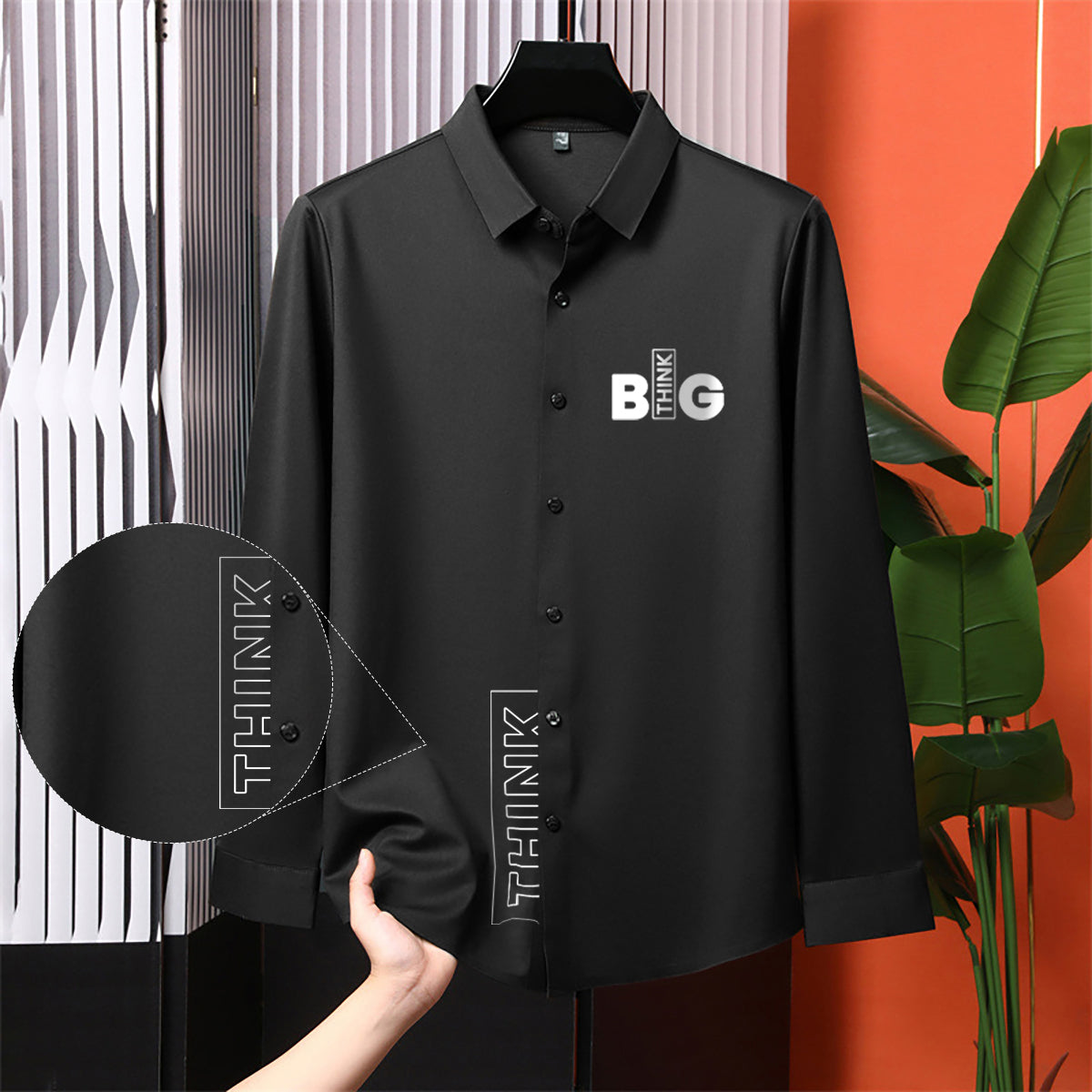 Luxury Design Black Printed Cotton Shirt (PR-02)
