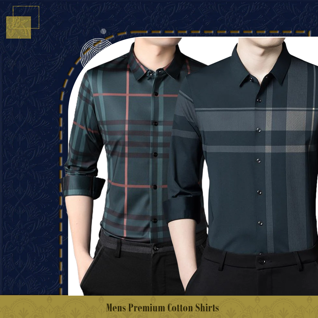 Full Sleeve Cotton Check Shirt ( GBL + DGC)