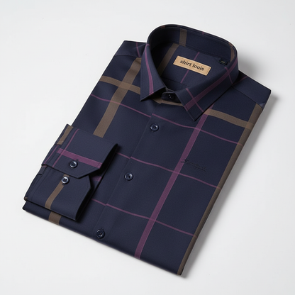 Azure Skyline Full Sleeve Cotton Check Shirt (BLUE G)