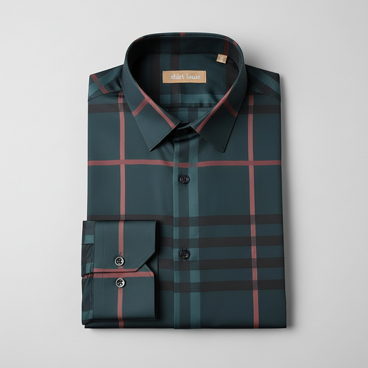 Forest Blossom Full Sleeve Cotton Check Shirt (GBL)