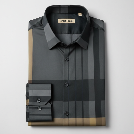 Midnight Gold Full Sleeve Cotton Check Shirt (GYL)