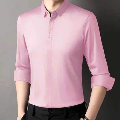 Premium Men's Solid Shirts (Solid Grey + Solid Pink)