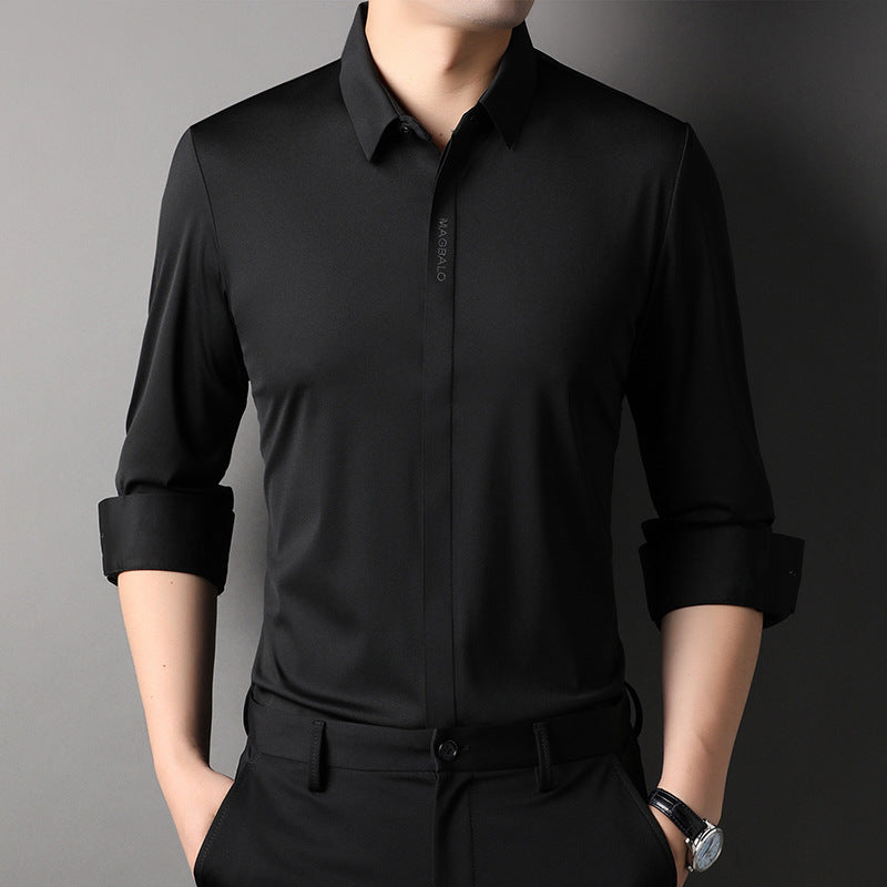 Premium Men's Solid Shirts (SOLID SKY BLUE+SOLID BLACK)