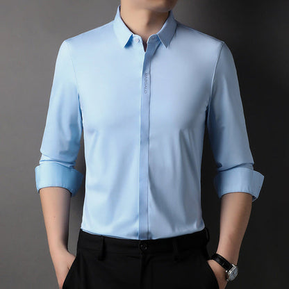 Premium Men's Solid Shirts (Solid Grey + Solid Sky Blue)