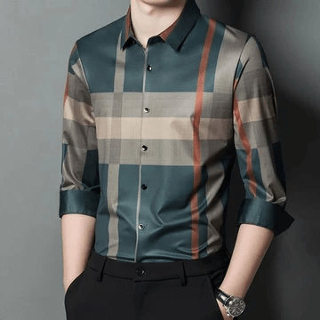 Pack of 2 Full Sleeve Cotton Check Shirt (SOB+GREEN)