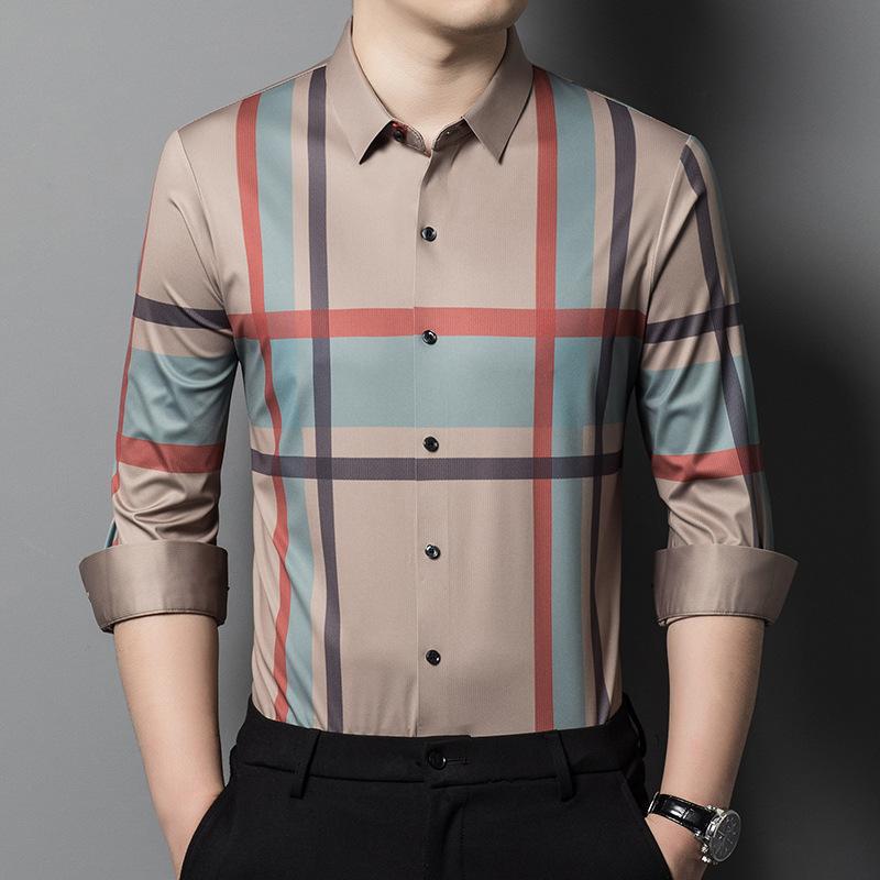 Pack of 2 Full Sleeve Cotton Check Shirt (PEACH+D GREY)