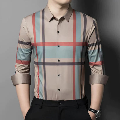 Pack of 2 Full Sleeve Cotton Check Shirt (PEACH+BLUE G)