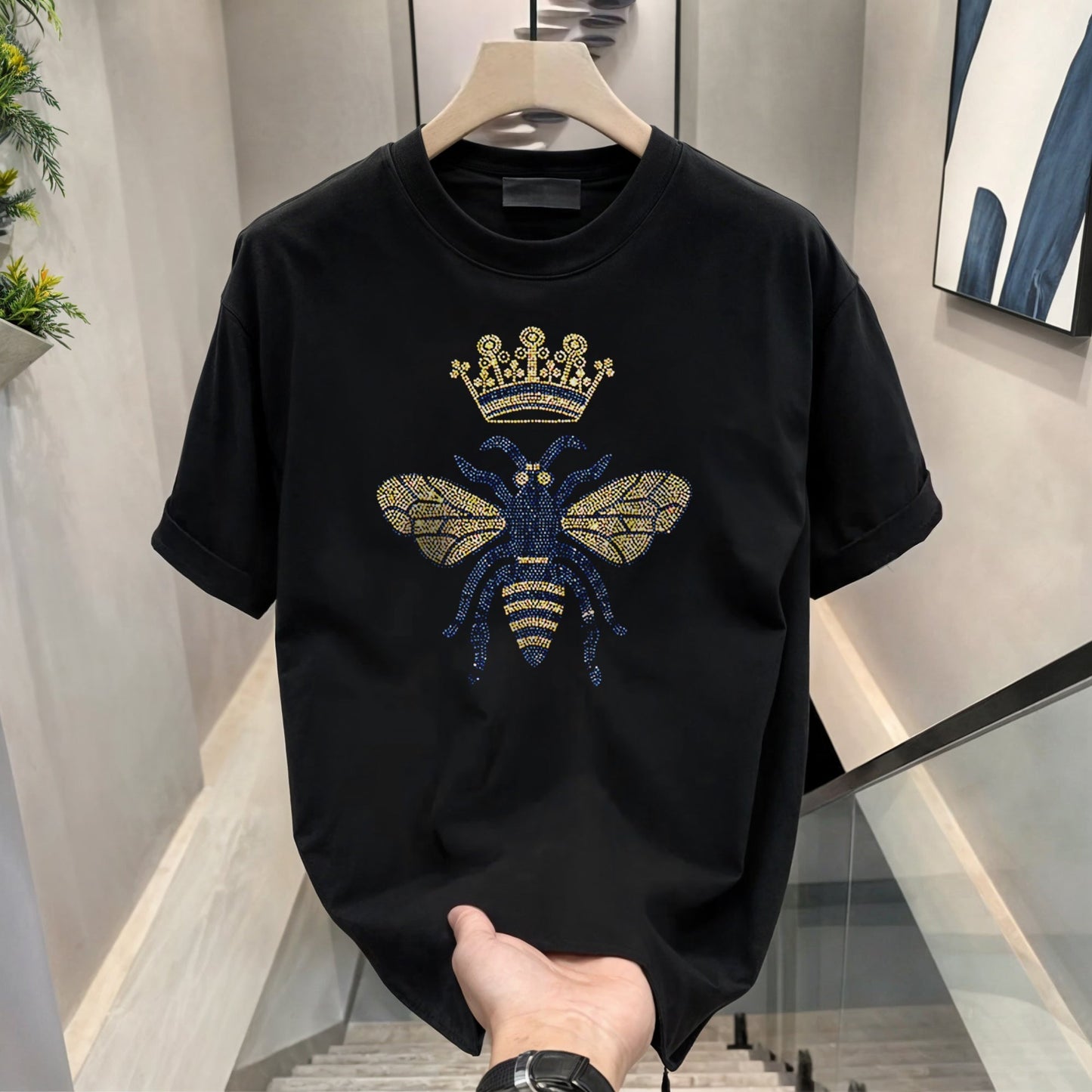 Men's Rhinestone Luxury T-shirts (BUTTERFLY)