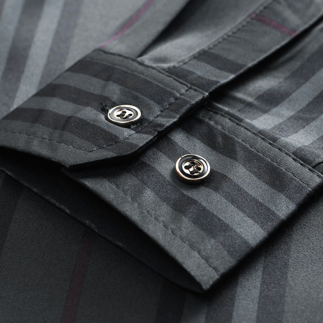 Men's Full Sleeves Checkered Collar Shirt - Regular Fit, Cotton Shirt (BROWN)