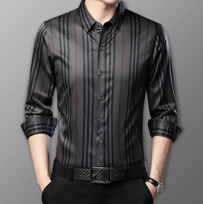 Men's Full Sleeves Checkered Collar Shirt - Regular Fit, Cotton Shirt (BROWN)