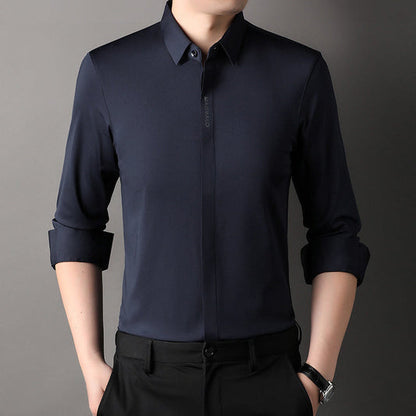 Premium Men's Solid Shirts (Solid Light Green + Solid Navy Blue)